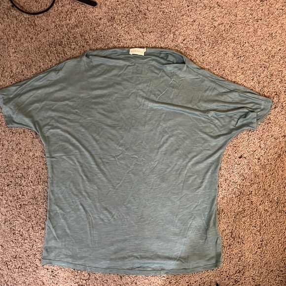 Ninexis loose fitting off the shoulder teal top - Picture 1 of 5